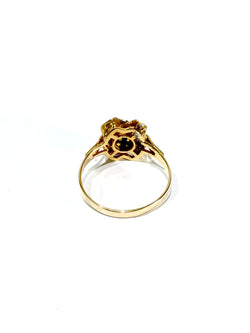 Bague en or rose et diamants