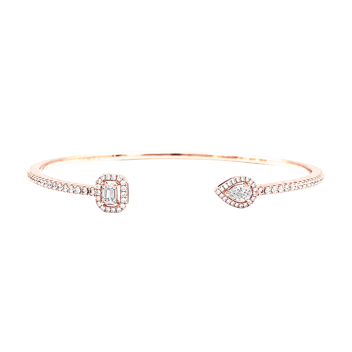 Bracelet Jonc MESSIKA My Twin Pavé PM en or rose et diamants