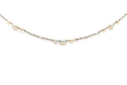 Collier Chaîne en or blanc et perles