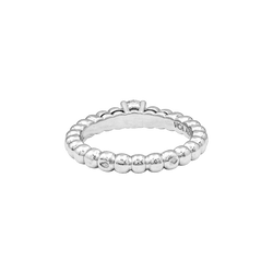 Bague Solitaire VAN CLEEF & ARPELS Solitaire Perlée en or blanc et diamant