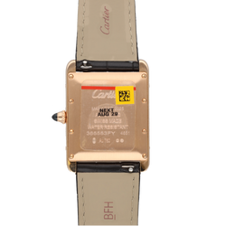 Montre CARTIER "Tank Louis Cartier" GM en or rose et cuir