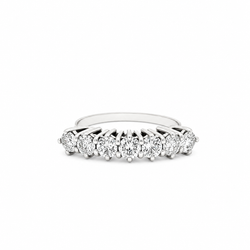 Bague Alliance en or blanc et diamants