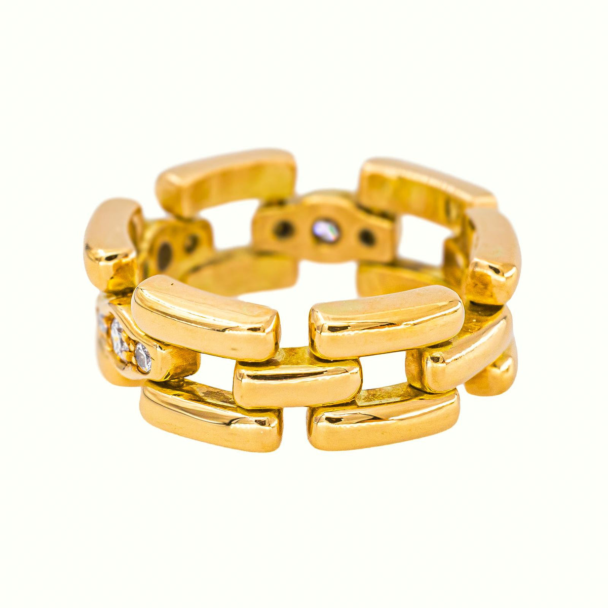 Bague Souple Or jaune Diamant