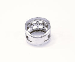 Bague Bandeau en or blanc et diamants