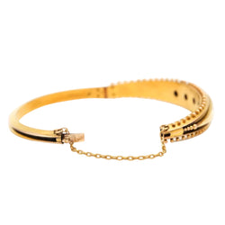 Bracelet Jonc en or jaune et diamants