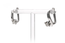 Boucles d'oreilles Dormeuses en or blanc et diamants