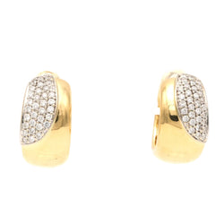 Boucles d'oreilles Créoles en or jaune et diamants