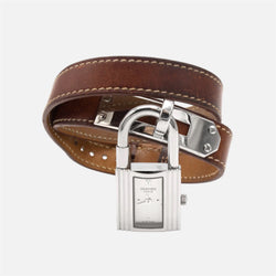 Montre HERMÈS Kelly en acier et cuir