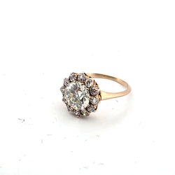 Bague Entourage en or jaune et diamants
