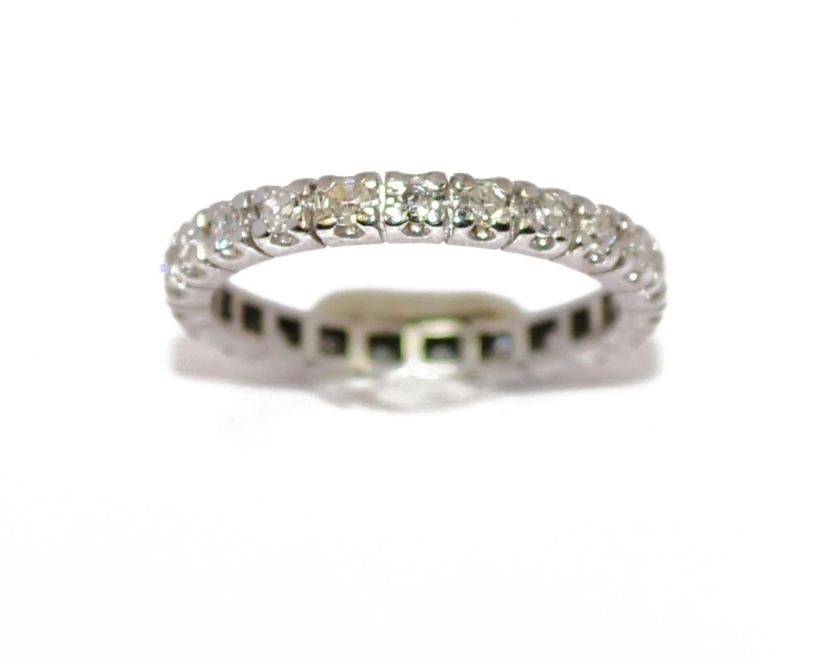 Alliance américaine diamant en or gris - Castafiore