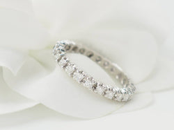 Alliance américaine en or blanc et diamants 0,75ct - Castafiore