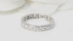 Alliance américaine en or blanc et diamants 0,90ct - Castafiore