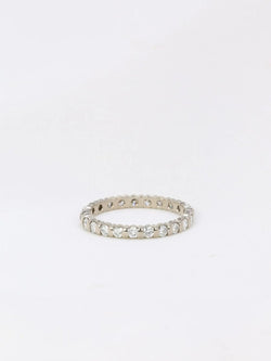 Alliance américaine en or blanc et diamants 1,15 ct - Castafiore
