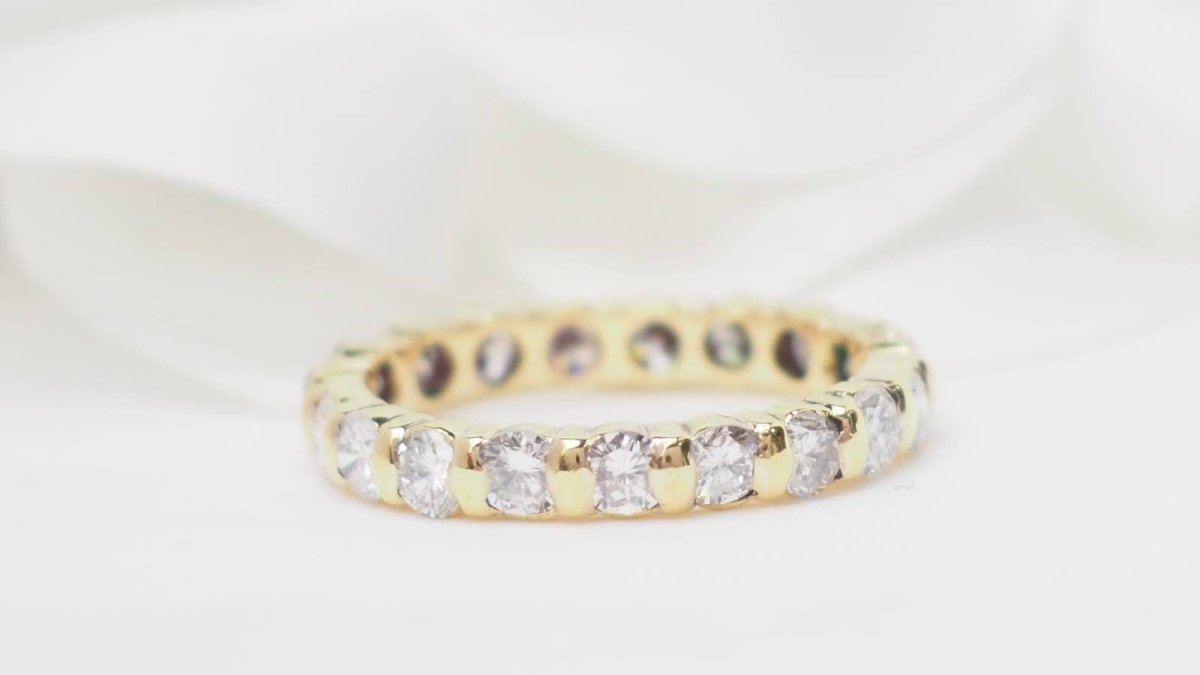 Alliance américaine en or jaune et diamants 1.33ct - Castafiore