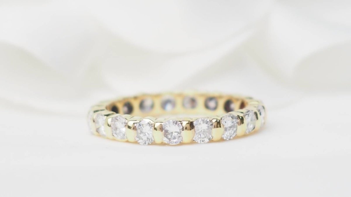 Alliance américaine en or jaune et diamants 1.33ct - Castafiore