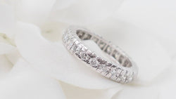 Alliance américaine en platine et diamants 0.92ct - Castafiore