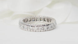 Alliance américaine en platine et diamants 0.92ct - Castafiore