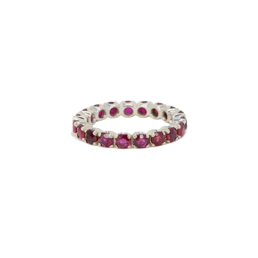 Alliance américaine or blanc rubis 1,9 ct - Castafiore