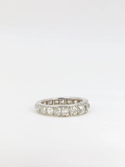 Alliance Belle Epoque platine diamants taille ancienne 5ct - Castafiore