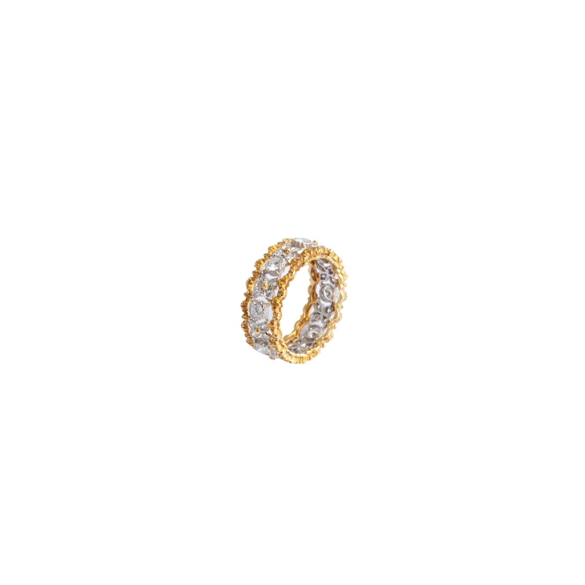 Alliance BUCCELATTI - bague en or jaune et diamants - Castafiore