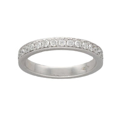 Alliance en or gris 18 Cts avec 1,00 Cts diamants brillants G - VS. Taille 54 - 55 - Castafiore