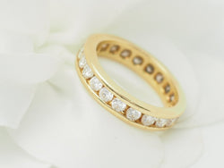 Alliance tour complet en or jaune et diamants 1,32ct - Castafiore