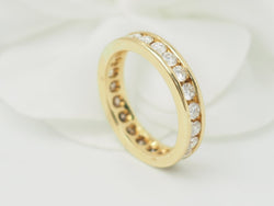 Alliance tour complet en or jaune et diamants 1,32ct - Castafiore