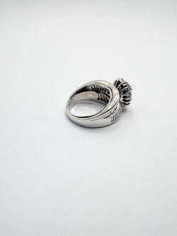 Anello oro 18 kt con diamanti e zaffiro naturali - Castafiore