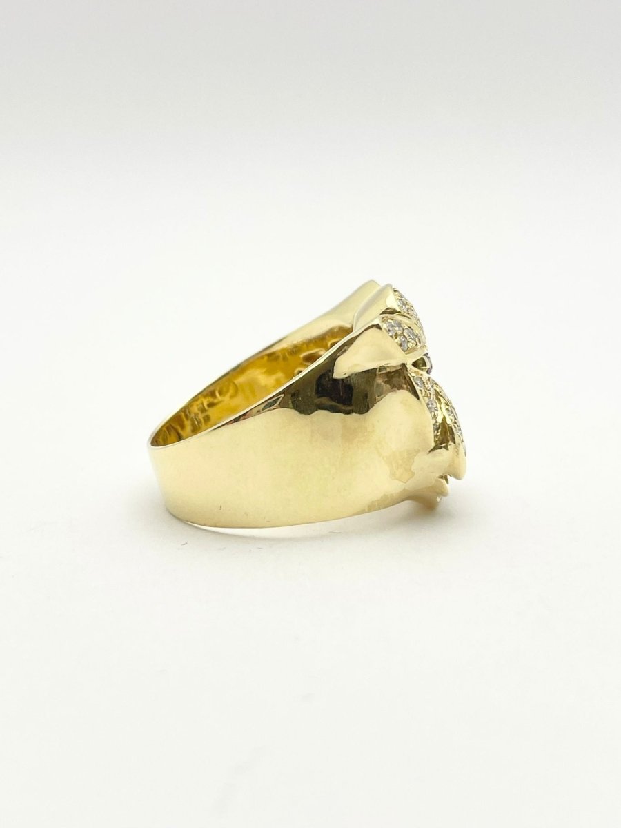 Anello oro 18KT con rubini naturali e diamanti naturali ct 0.70 VVS G - Castafiore
