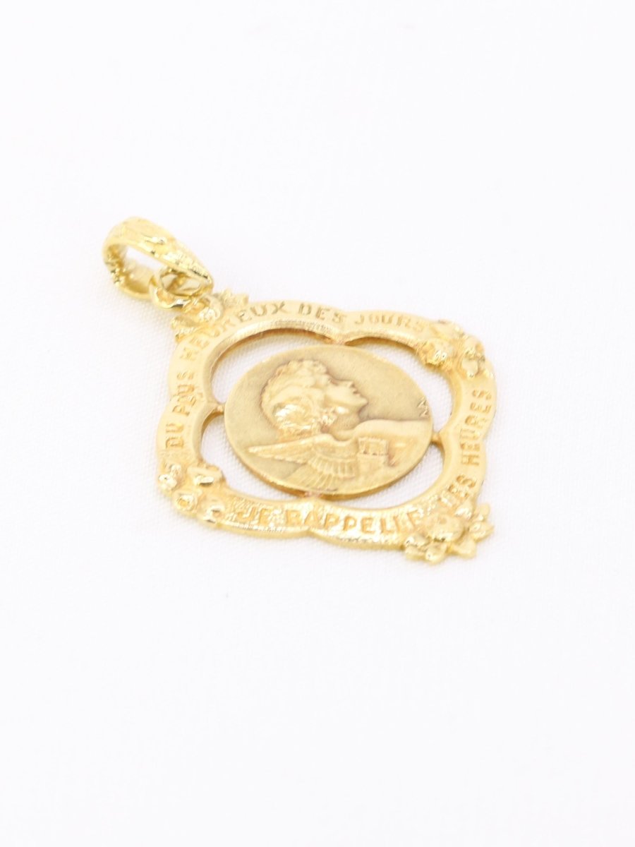 AUGIS Médaille Art Nouveau "Du plus heureux des jours je rappelle les heures" - Castafiore