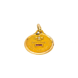 Augis Pendentif Médaille Médaille d'amour Or jaune Rubis - Castafiore