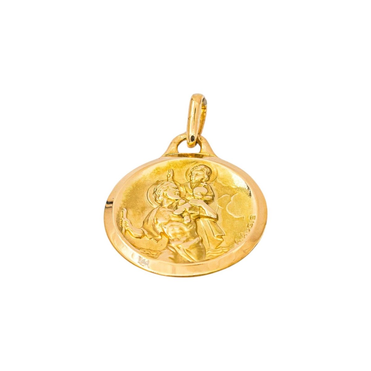 Augis Pendentif Médaille Or jaune - Castafiore