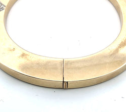 Bracelet Jonc en or jaune, lapis-lazuli et diamants