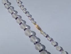 Collier Art Déco en cristal de roche et améthyste