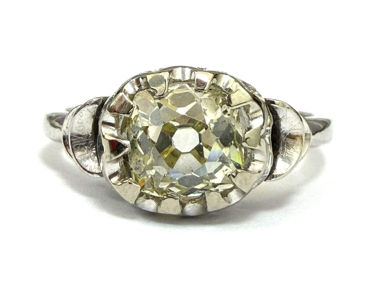 Bague Solitaire en or blanc et diamant