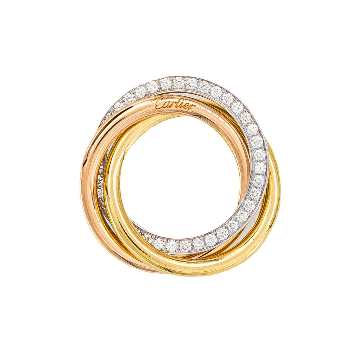Bracelet Cordon CARTIER "Trintiy" en or blanc, or jaune, or rose et diamants