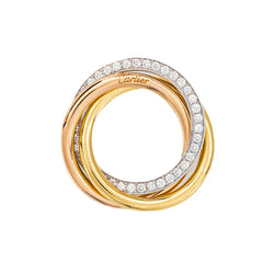Bracelet Cordon CARTIER "Trintiy" en or blanc, or jaune, or rose et diamants