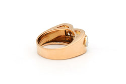 Bague Tank en or blanc, or jaune et diamants