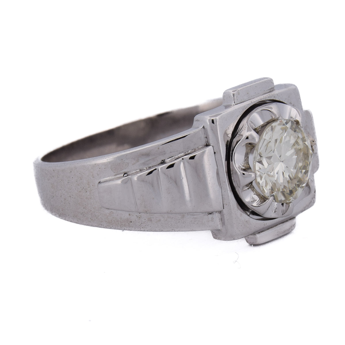 Bague en or blanc et diamant