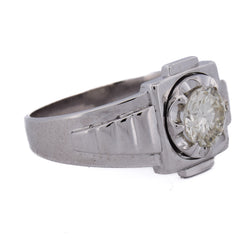 Bague en or blanc et diamant