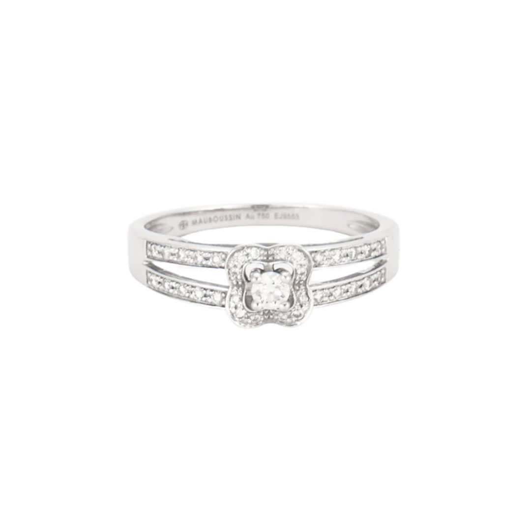 Bague Solitaire MAUBOUSSIN Chance of Love n°1 en or blanc et diamants
