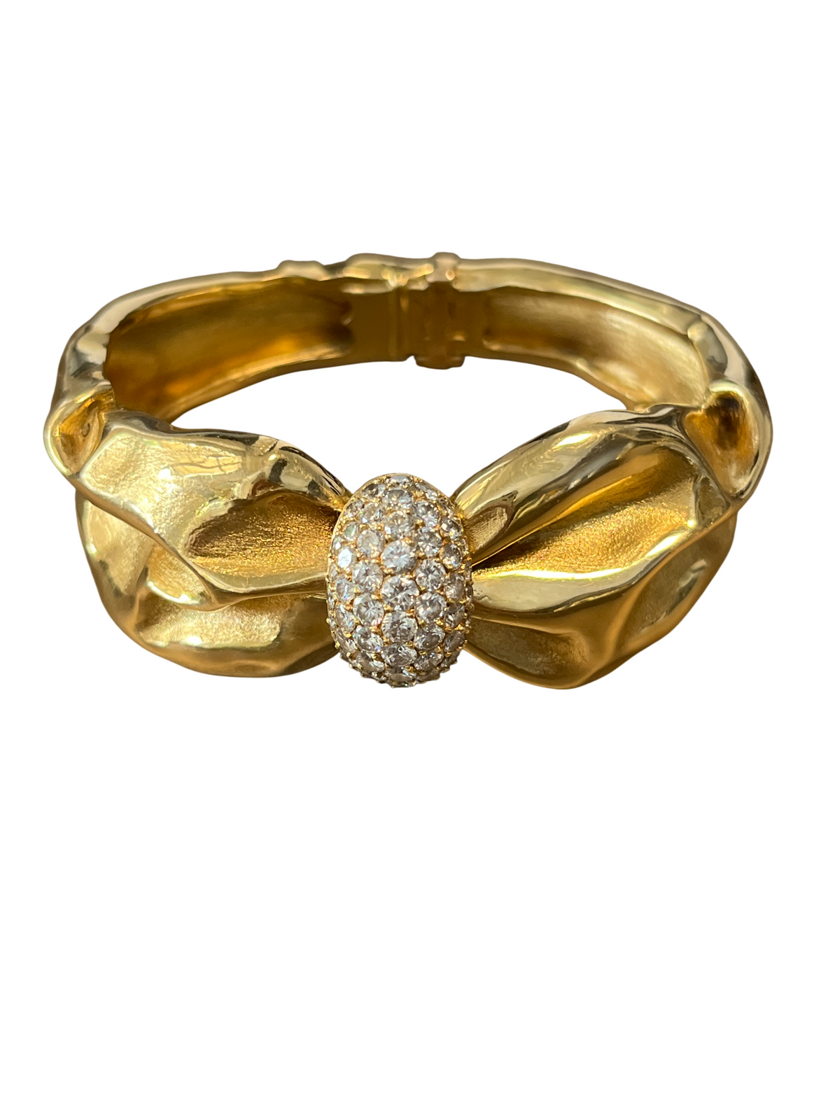Bracelet Jonc en or jaune et diamants