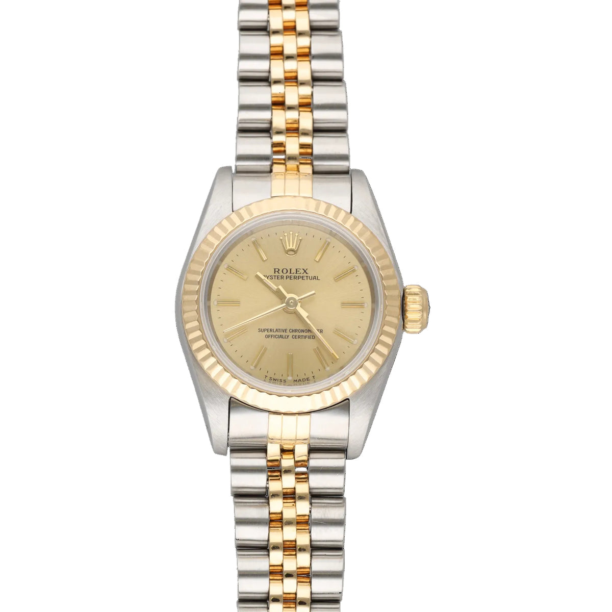 Montre ROLEX "Lady Oyster Perpetual" en or jaune et acier