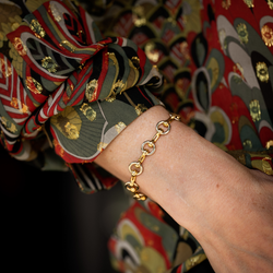 Bracelet Maille CARTIER Nouveau JCC en or jaune et or blanc