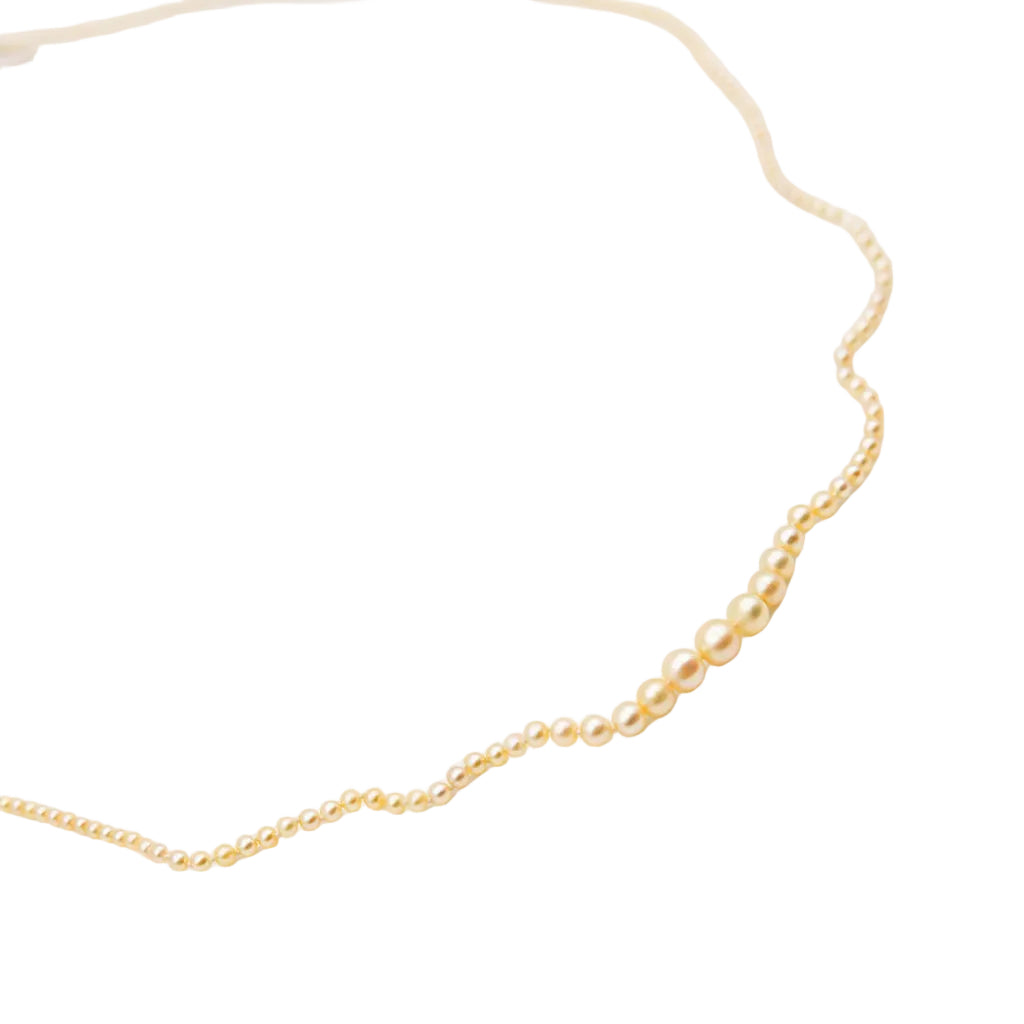 Collier de Perles en perles fines et or blanc