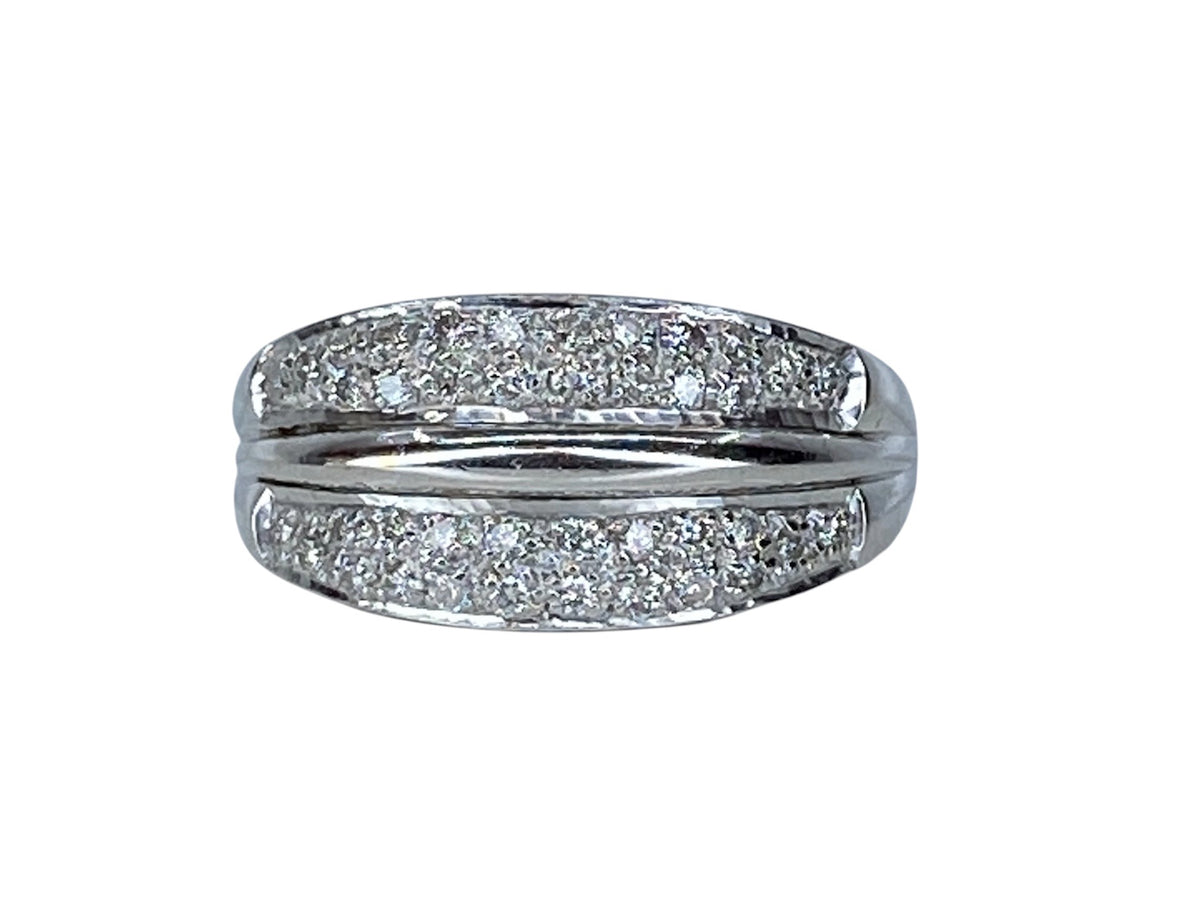 Bague Jonc en or et diamants