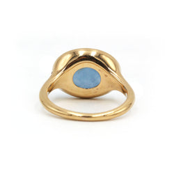 Bague en or jaune, diamants et jade jadéite