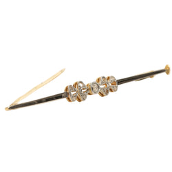 Broche Épingle en or blanc, or jaune et diamants