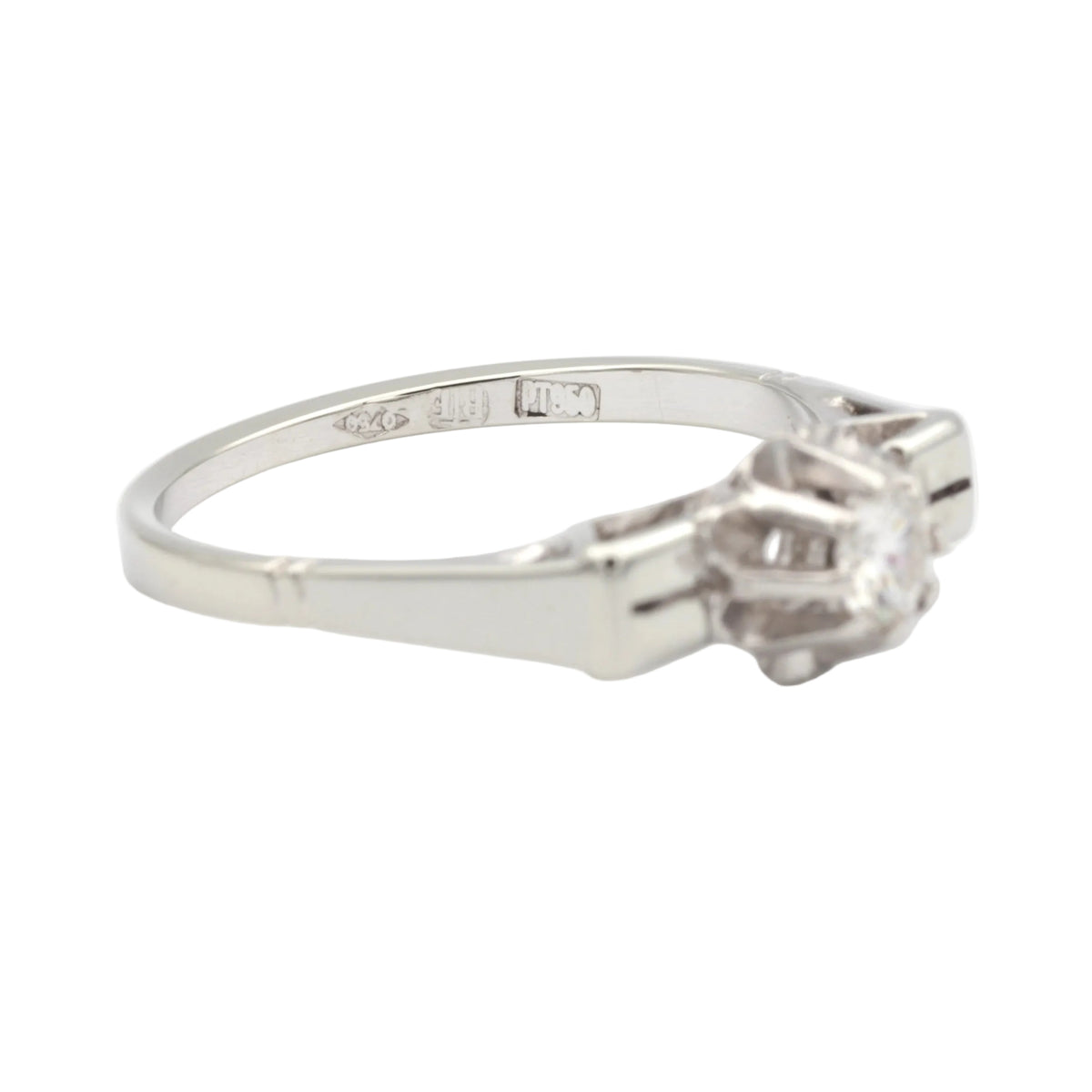 Bague Solitaire en or blanc et diamant