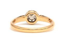 Bague Solitaire en or jaune et diamant